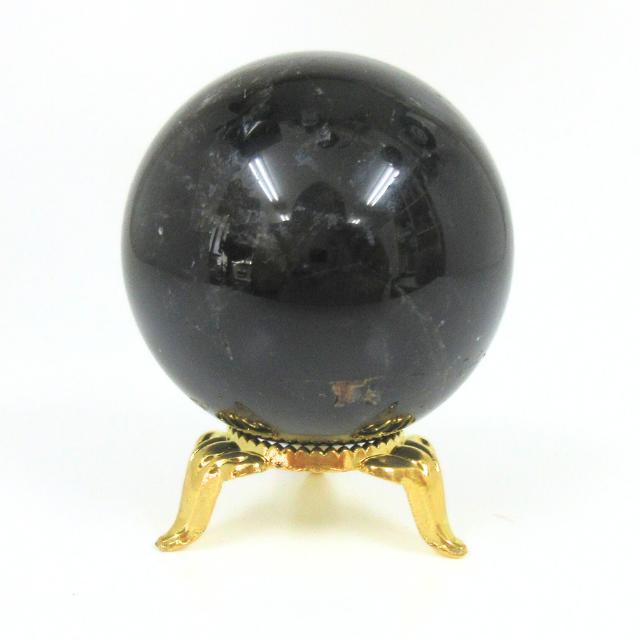 黒水晶 モリオン 丸玉 46．5mm 天然石 パワーストーン 魔除け