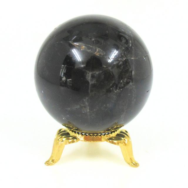 黒水晶 モリオン 丸玉 46．5mm 天然石 パワーストーン 魔除け