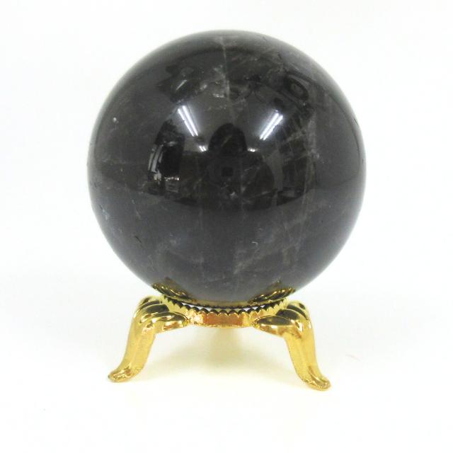 黒水晶 モリオン 丸玉 46．5mm 天然石 パワーストーン 魔除け