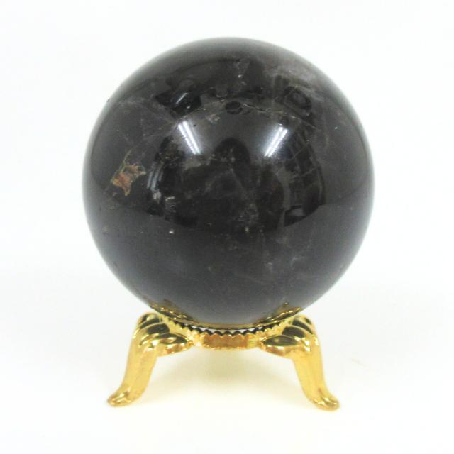 黒水晶 モリオン 丸玉 46．5mm 天然石 パワーストーン 魔除け
