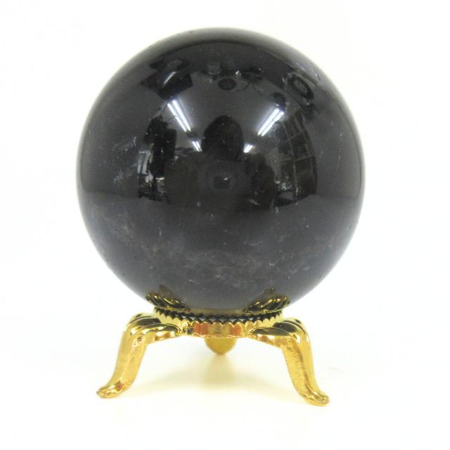 黒水晶 モリオン 丸玉 47mm A 天然石 パワーストーン 魔除け 厄除け
