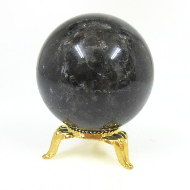 黒水晶 モリオン 丸玉 47mm A 天然石 パワーストーン 魔除け 厄除け