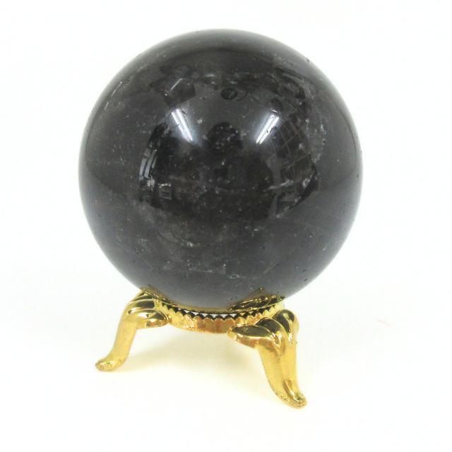 黒水晶 モリオン 丸玉 47mm A 天然石 パワーストーン 魔除け 厄除け