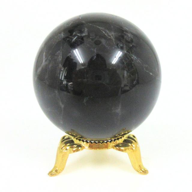 黒水晶 モリオン 丸玉47．5mm A 天然石 パワーストーン 魔除け
