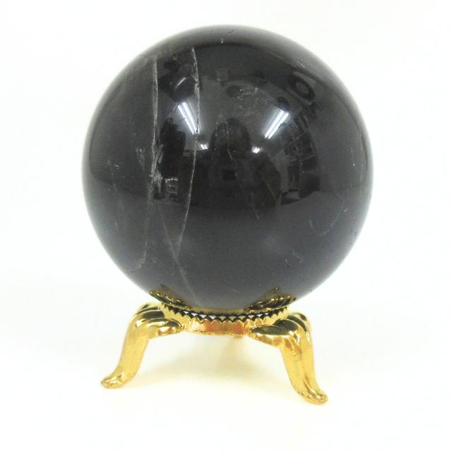 黒水晶 モリオン 丸玉47．5mm C 天然石 パワーストーン 魔除け