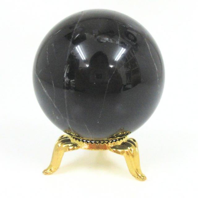 黒水晶 モリオン 丸玉47．5mm C 天然石 パワーストーン 魔除け