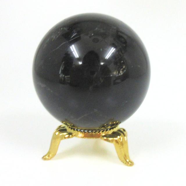 黒水晶 モリオン 丸玉47．5mm F 天然石 パワーストーン 魔除け