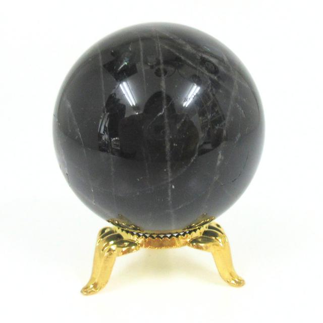 黒水晶 モリオン 丸玉 48mm A 天然石 パワーストーン 魔除け 厄除け 