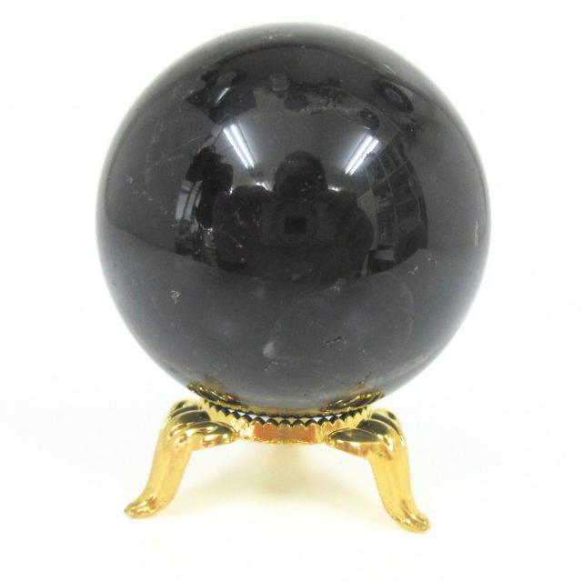 黒水晶 モリオン 丸玉 48．5mm 天然石 パワーストーン 魔除け