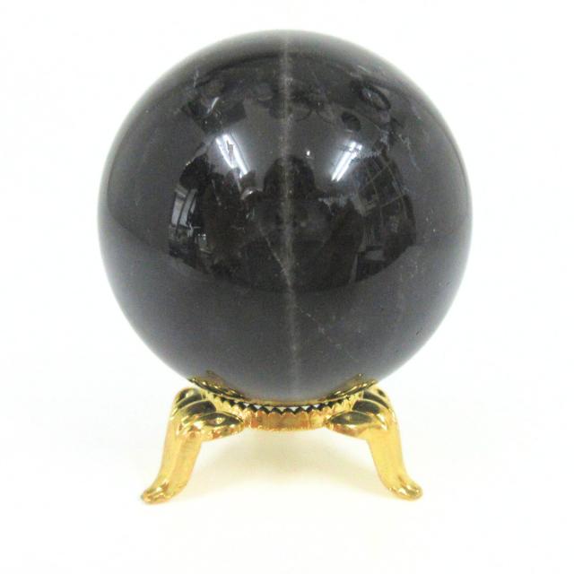 黒水晶 モリオン 丸玉 48．5mm 天然石 パワーストーン 魔除け