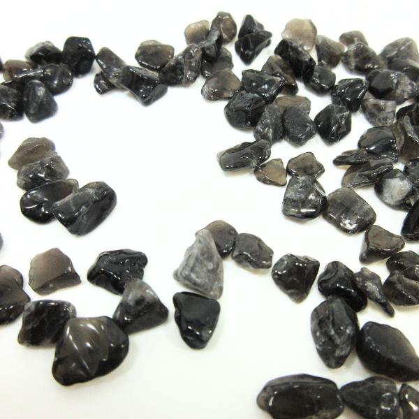 モリオン 黒水晶 さざれ 小石 約300g スモーキークォーツ 茶水晶