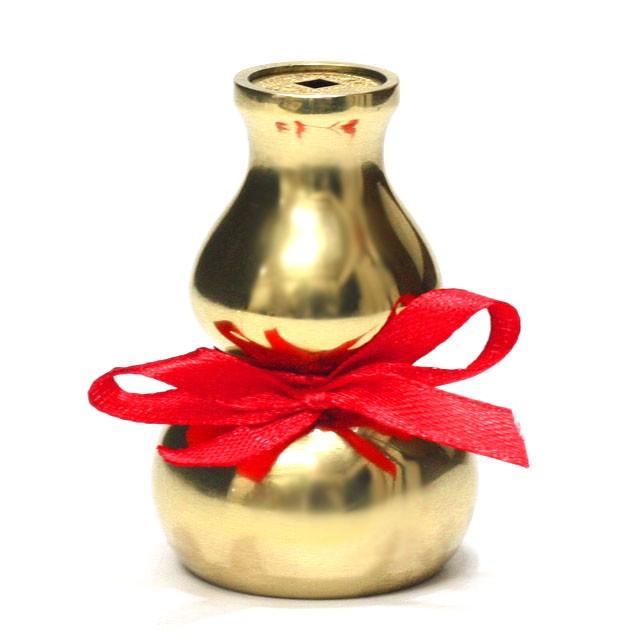 瓢箪 ひょうたん 置物 風水 桃花瓶 瓢箪置物 M 招財八卦 水晶 ローズ