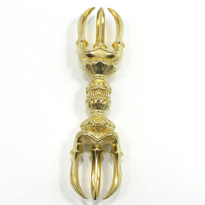 密教法具 真言宗 金剛杵セット （大）独鈷杵·三鈷杵·五鈷杵 法器 真鍮製 密教法具 真言宗 金剛杵セット （大）独鈷杵·三鈷杵·五鈷杵 法器