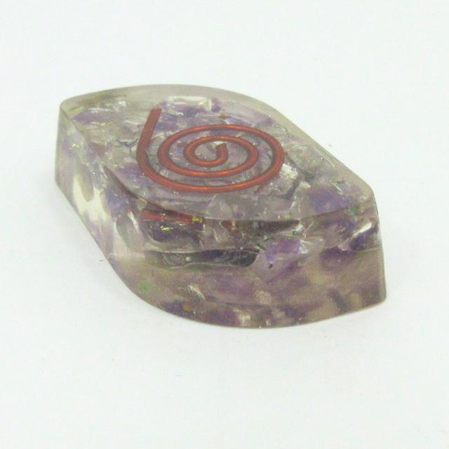 オルゴナイト ストラップ アメジスト 水晶 キーホルダー 携帯 レジン