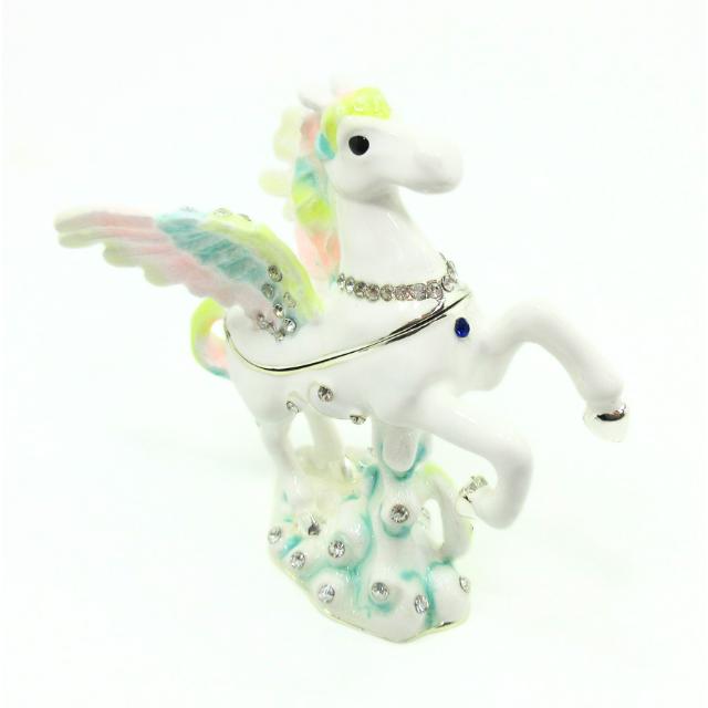 ペガサス 小物入れ ミニ置物 天馬 ジュエリーボックス パステルカラー