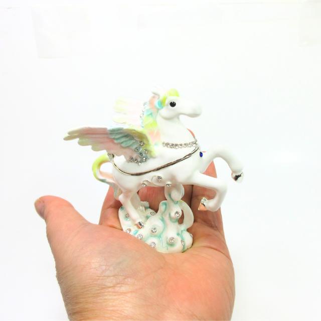 ペガサス 小物入れ ミニ置物 天馬 ジュエリーボックス パステルカラー