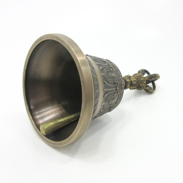 ガンター 金剛鈴 バジュラ 金剛杵 セット 華文様 高音質 高さ約18cm