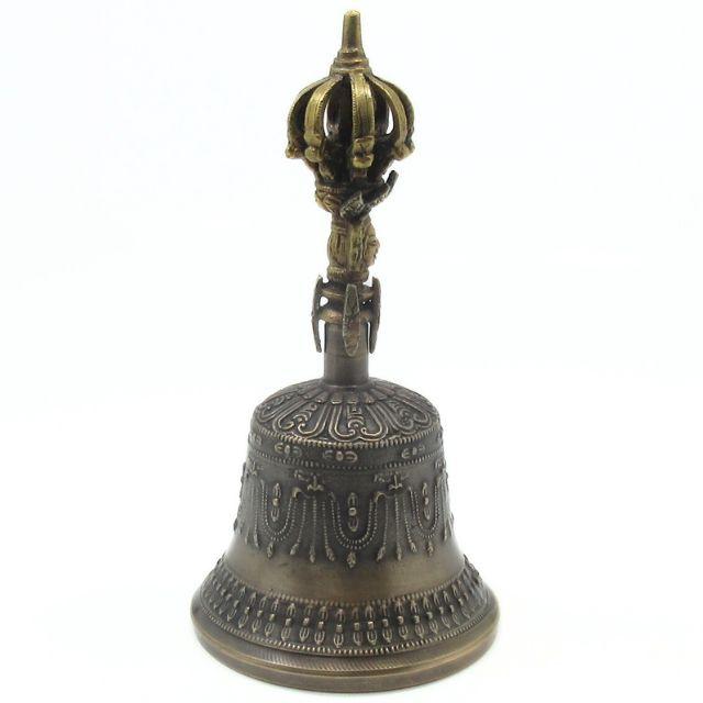 ガンター 金剛鈴 バジュラ 金剛杵 セット 華文様 高音質 高さ約