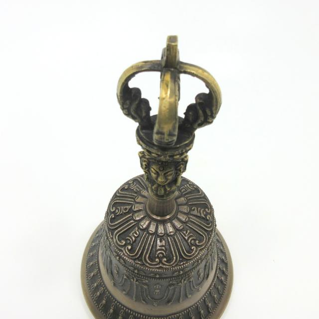 ガンター 金剛鈴 バジュラ 金剛杵 セット 華文様 高音質 高さ約18cm