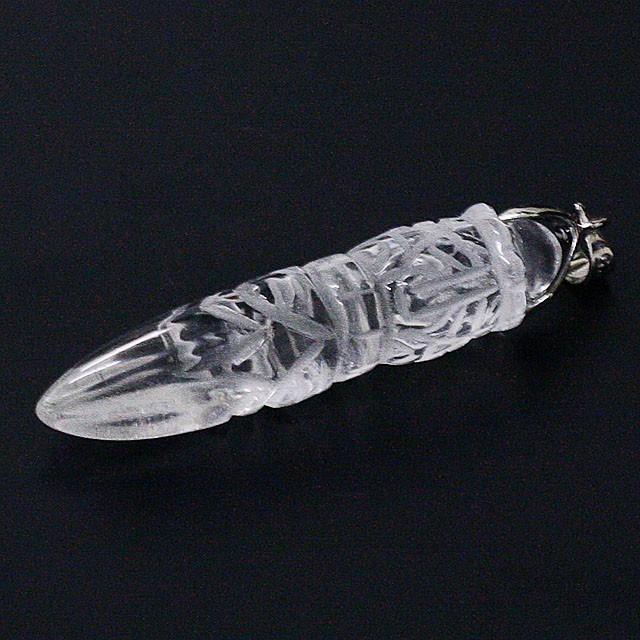 密教法具 水晶 独鈷杵 プルパ ペンダントトップ バジュラ 金剛杵