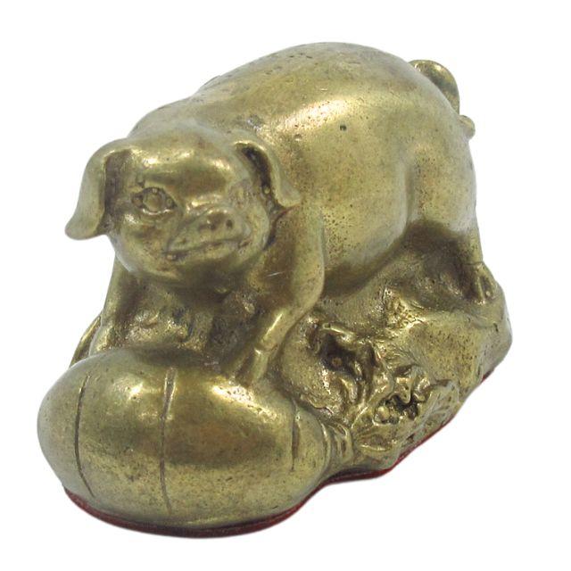 豚 置物 ぶた ブタ 開運 豚の置物 かわいい 風水 高さ約4cm 猪 亥