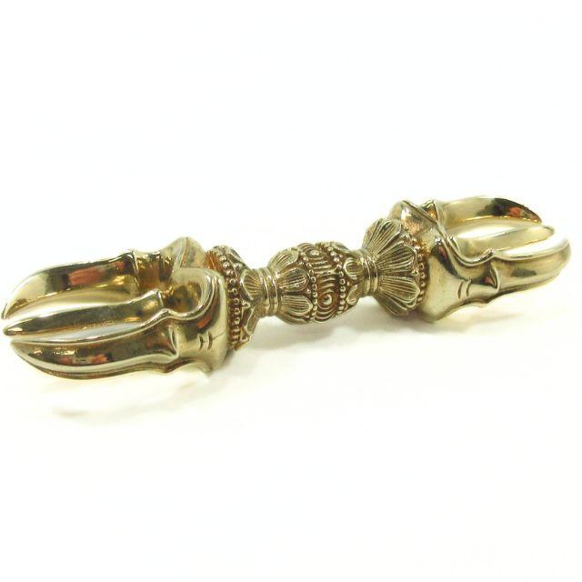 金剛杵 三鈷杵 ドルジェ バジュラ 長さ約13cm 精品 細緻彫り 真鍮
