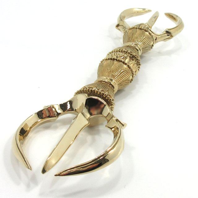 三鈷杵 バジュラ 特大サイズ 約20cm 金剛杵 密教法具 精巧極上美品