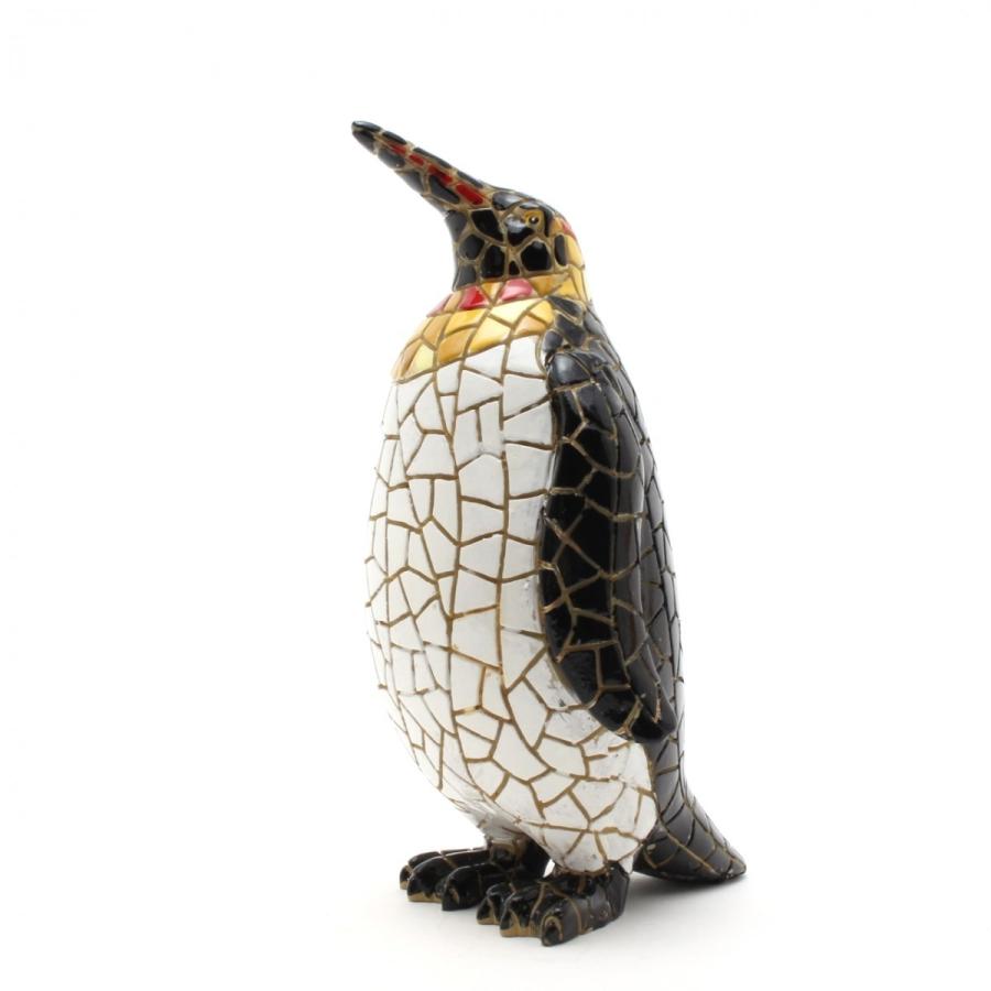 ペンギン ハワイ マウイ ギャラリーアート作品 置物 1979年 オブジェ ペンギン B&W モザイクタイル インテリアアート置物 モノトーン