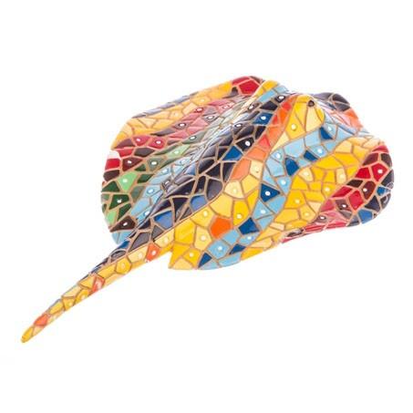 アカエイ カラフル モザイクタイル インテリア置物 スペインアート