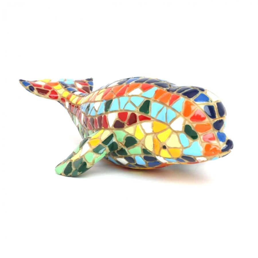 ベルーガ（白イルカ） モザイクタイル アート雑貨 置物 グッズ : 海洋