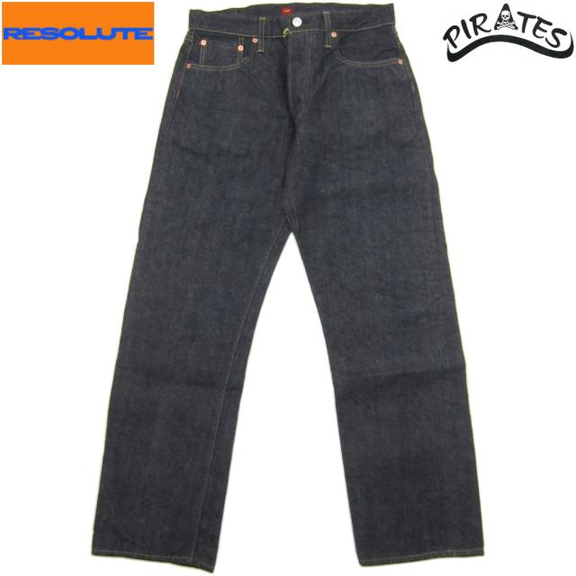 RESOLUTE リゾルト 711 L32 (股下約75〜76cm) W36,W38,W40 ワンウォッシュ済み やや太めのストレート
