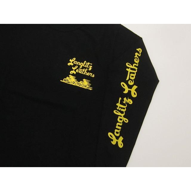 LANGLITZ LEATHERS ラングリッツレザー Type A (ブラック/プリントカラー:ゴールド) ロングスリーブTシャツ｜kaizoku-pirates｜03