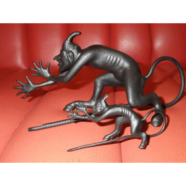 70'S☆デビル☆オブジェ☆置物☆2体セット☆アート☆悪魔☆サタン