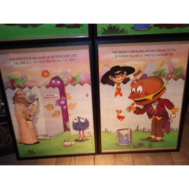 1976年ヴィンテージ品　マクドナルド　ポスター　希少 70'S☆McDonald's☆ポスター☆4枚セット☆ビンテージ