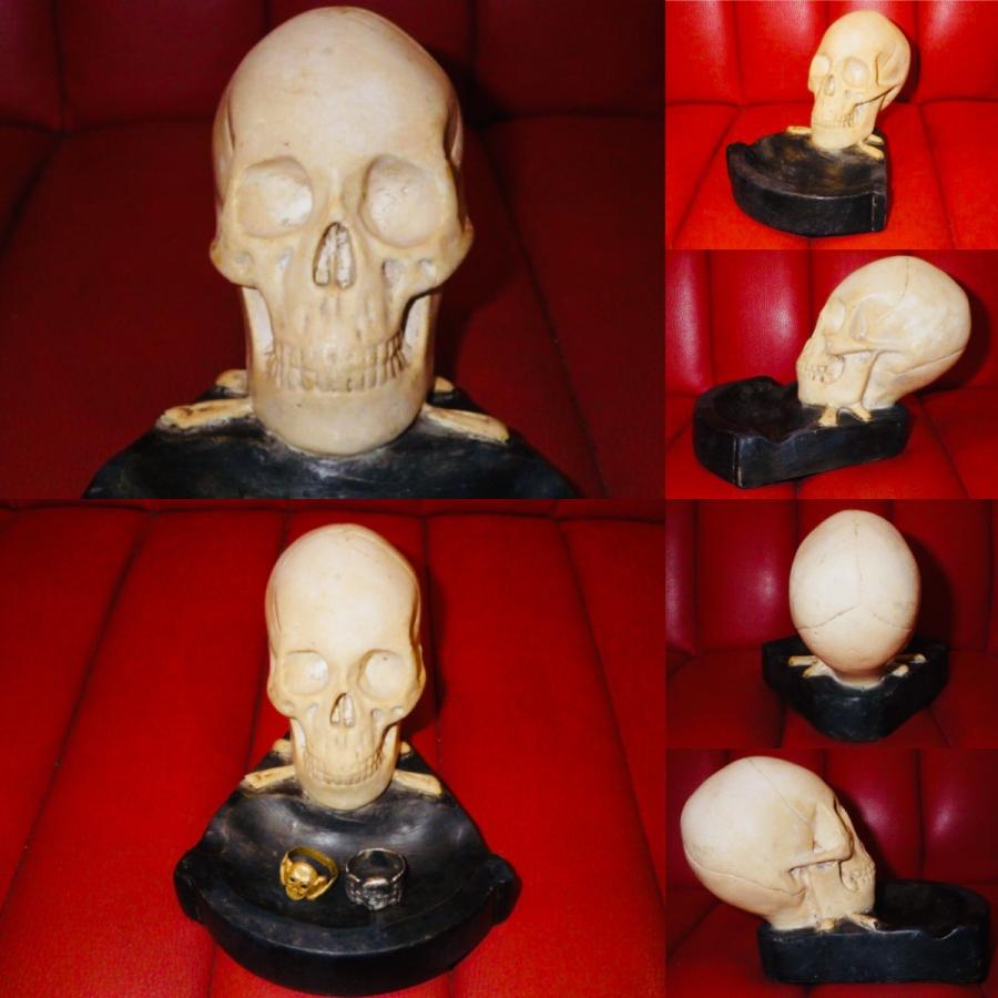 超歓迎 60 S ビンテージ スカル アシュトレイ 灰皿 ドクロ ガイコツ アート 置物 インテリア オブジェ 小物入れ 髑髏 骸骨 開店祝い Zoetalentsolutions Com