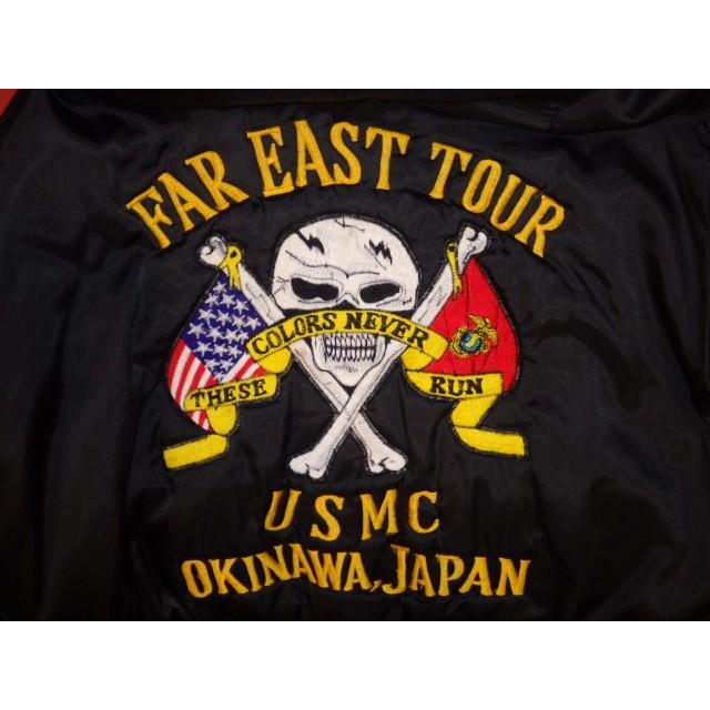 80'S☆USMC☆スカル☆ツアージャケット☆黒L☆MA-1☆スカジャン 80'S☆USMC☆スカル☆ツアージャケット☆黒L☆MA-1☆スカジャン