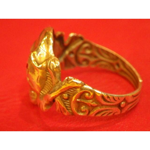 ウルトラ！ 30S★スカル★リング★指輪★赤目★18号★58.6mm★ドクロ★ビンテージ★トイリング★幸運★アクセサリー★骸骨★髑髏★reproduction 【K2607294397】(13640円)