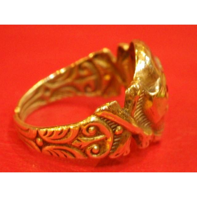 ウルトラ！ 30S★スカル★リング★指輪★赤目★18号★58.6mm★ドクロ★ビンテージ★トイリング★幸運★アクセサリー★骸骨★髑髏★reproduction 【K2607294397】(13640円)