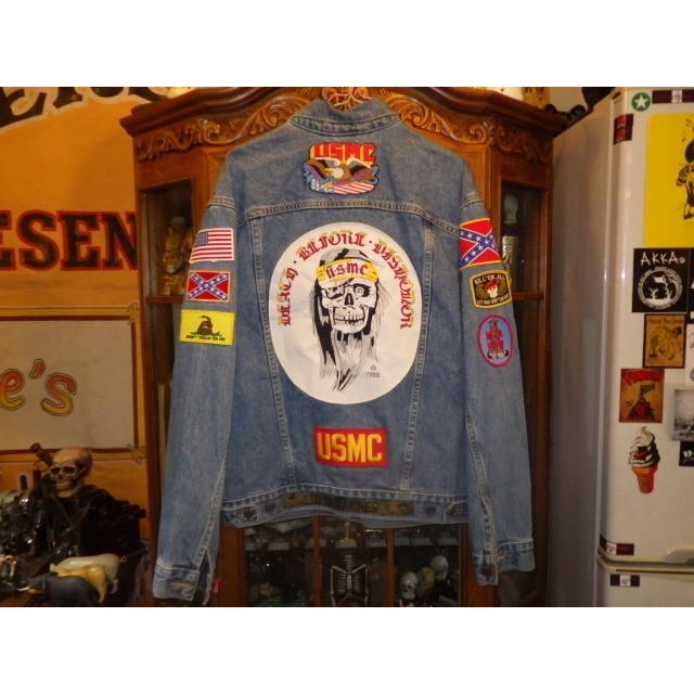 Levi's 90'S☆USMC☆ツアージャケット☆M☆スカジャン☆デニム Levi's 90'S☆USMC☆ツアージャケット☆M☆スカジャン☆デニム