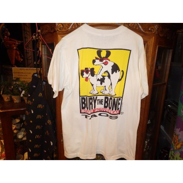 80’S★Bury The Bone★Tシャツ★白L★ビンテージ 古着★犬★ドッグ★ジョーク★PUNK★交尾★エロ★ギャグ★USA★ポップ アート★骨｜kaizokusouko｜05