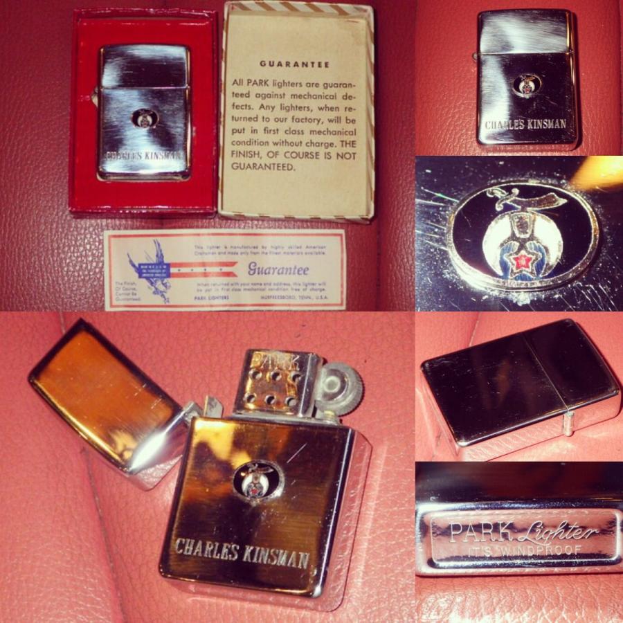 40’S★フリーメイソン★シュライン★オイルライター★ビンテージ★USA★PARK LIGHTERS ★ZIPPO型★デッドストック★シュライナー★秘密結社★ジッポ型★
