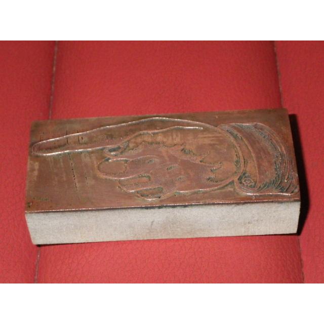 ポインティングハンド☆メタル☆スタンプ☆19☆イギリス☆ビンテージ