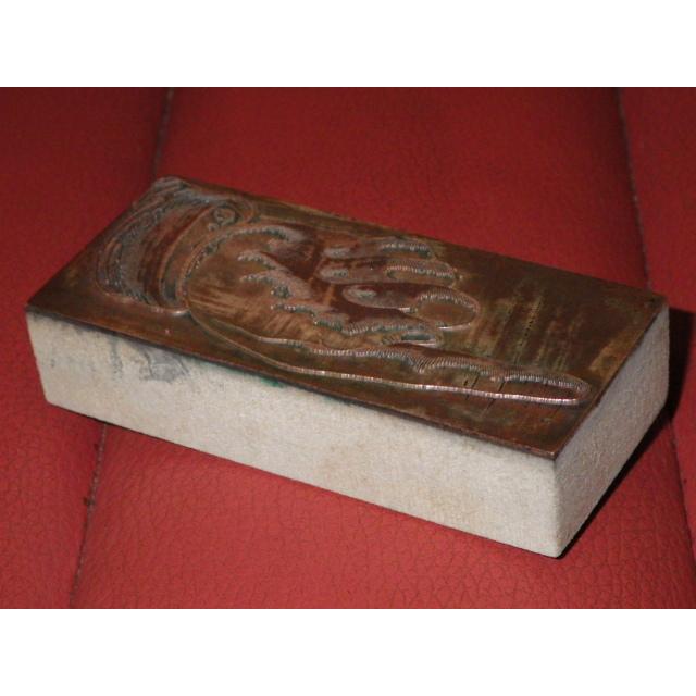 ポインティングハンド☆メタル☆スタンプ☆19☆イギリス☆ビンテージ