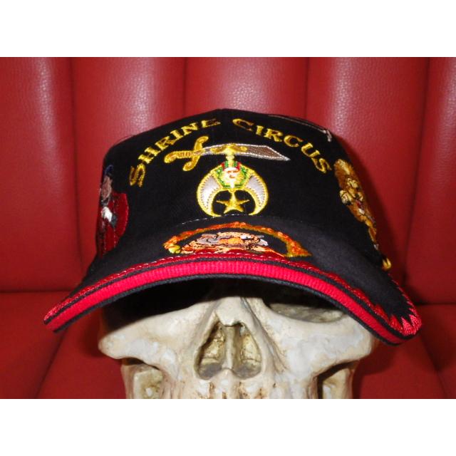 メーカー公式ショップ シュライン サーカスキャップ フリーメイソン シュラインサーカス キャップ 黒18 サーカス ピエロ 秘密結社 帽子 刺繍 ビンテージ シュライナー 動物 カーニバル 帽子 Headshotsbar Com