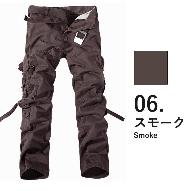 カーゴパンツ ミリタリー 10ポケット メンズ ブラック カーキ ブラウン