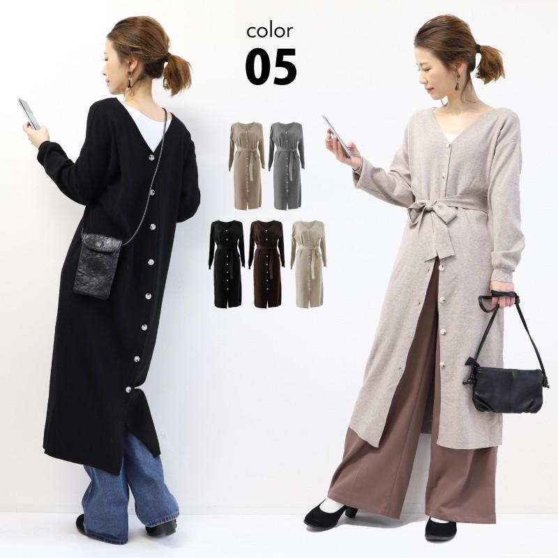 ニット ワンピース 2way レディース 秋 冬 グレージュ グレー ブラウン ブラック ベージュ フリー 長袖 おしゃれ 大人 きれいめ Aone0036 カジコム 通販 Yahoo ショッピング