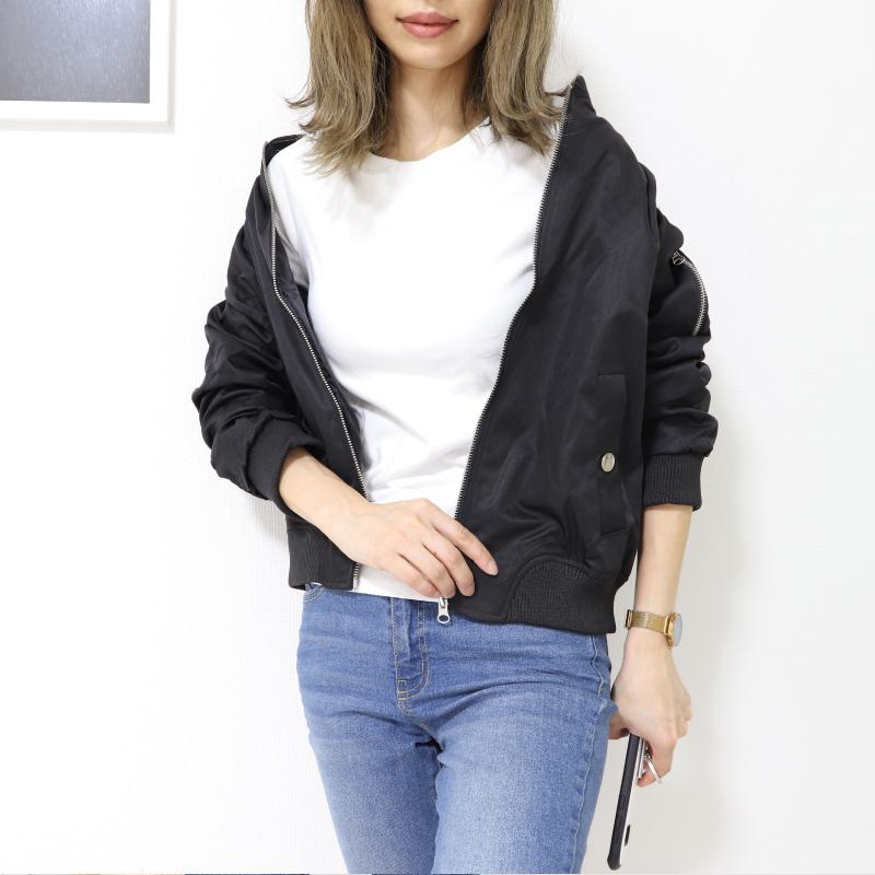 MA-1 レディース 薄手 ブルゾン 中綿無し MA1 ジャンパー