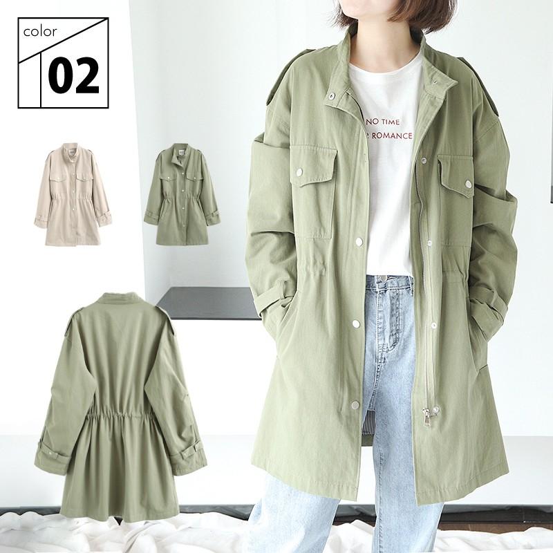 コート ロング レディース 秋 冬 カジュアル アイボリー カーキ フリー Aout0057 カジコム 通販 Yahoo ショッピング