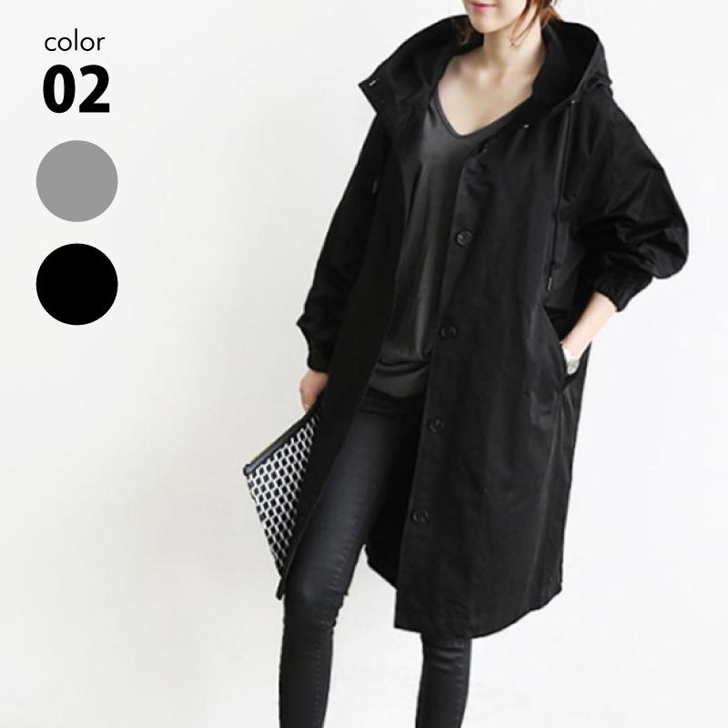 コート フード ミドル丈 レディース 春 秋 カジュアル グレー ブラック フリー チェスターコート レディース アウター ジャケット チェスター Aout0093 カジコム 通販 Yahoo ショッピング