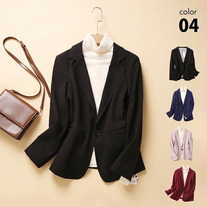ジャケット コットン 綿 シングル ボタン スーツ レディース アウター S M L ジャケット コットン Aout04 カジコム 通販 Yahoo ショッピング